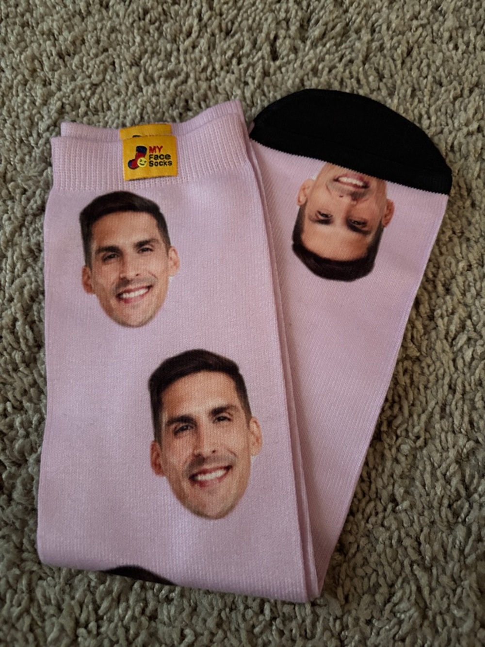 Cody Rigsby Pink Face Crew Socks
